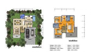 แปลนบ้านเดี่ยว 2 ชั้น Type A โครงการบ้านวนาทะเลแก้ว